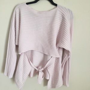 Vince Pink Open Back Wool Cashmere Sweater NWOT